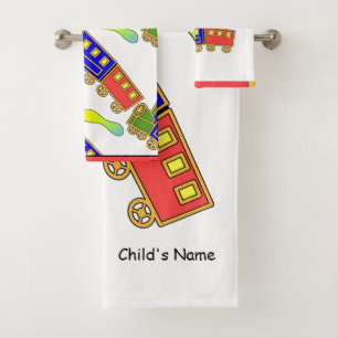 Personalise Kids Choo Choo Train  Bath Towel Set