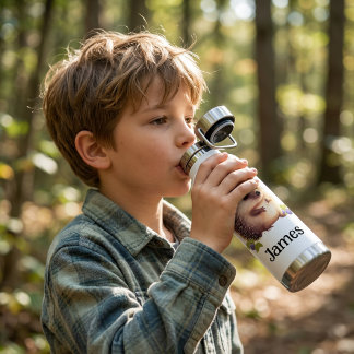 Personalise Kids Hedgehog Water Bottle