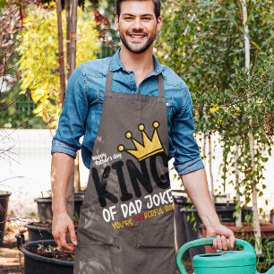 Personalise King of Dad Jokes Apron