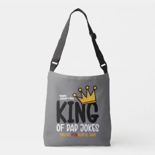 Personalise King of Dad Jokes Crossbody Bag