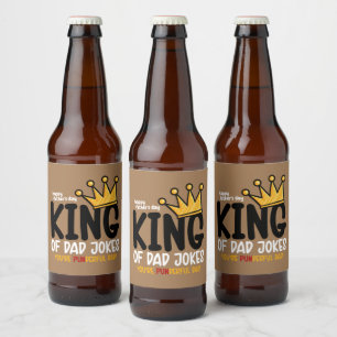 Personalise King of Dad Jokes Label Set