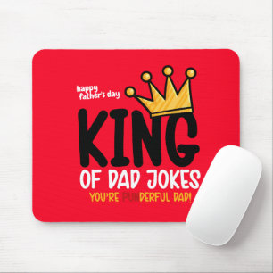Personalise King of Dad Jokes Mouse Mat