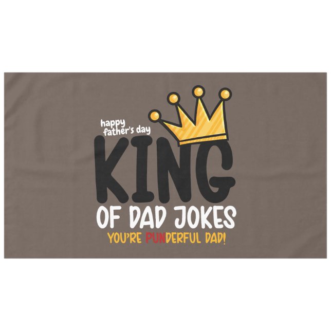 Personalise King of Dad Jokes Tablecloth (Front (Horizontal))