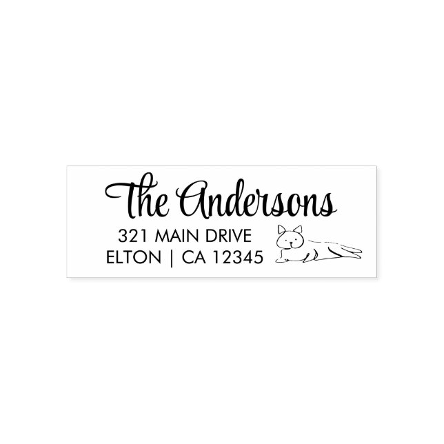 Personalise Kitten Return Address  Self-inking Stamp (Design)