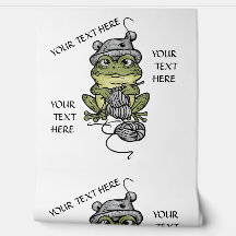 Personalise Knitting Frog Erase  or Edit Text