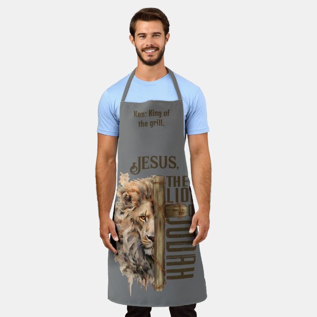 Personalise l Scripture l Jesus l Lion, man's Apron (Worn)