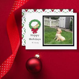 Personalise Lab Puppy Wreath Simple Photo Template