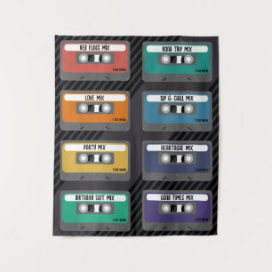 Personalise Labels Mixtape Tapestry