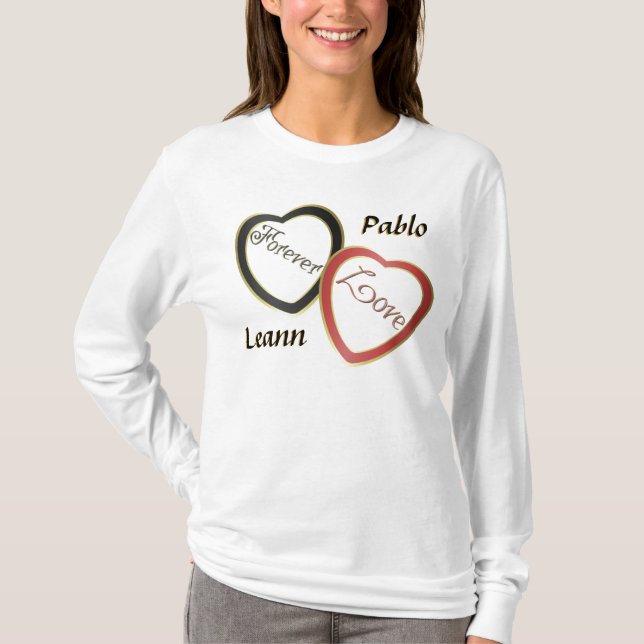 Personalise Ladies Long Sleeve T-Shirt (Front)