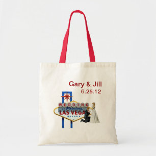 Personalise Las Vegas Wedding Bag, Bride & Groom Tote Bag