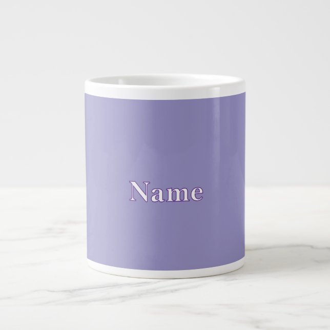 Personalise Lavender Personalise With Name  Large Coffee Mug (Front)