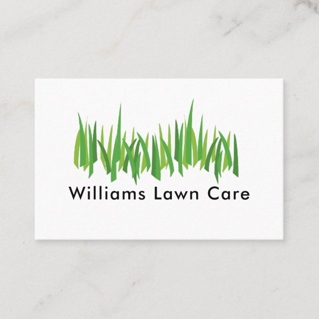 Personalise Lawn Care Mowing Garden 100 Business Card (Front)