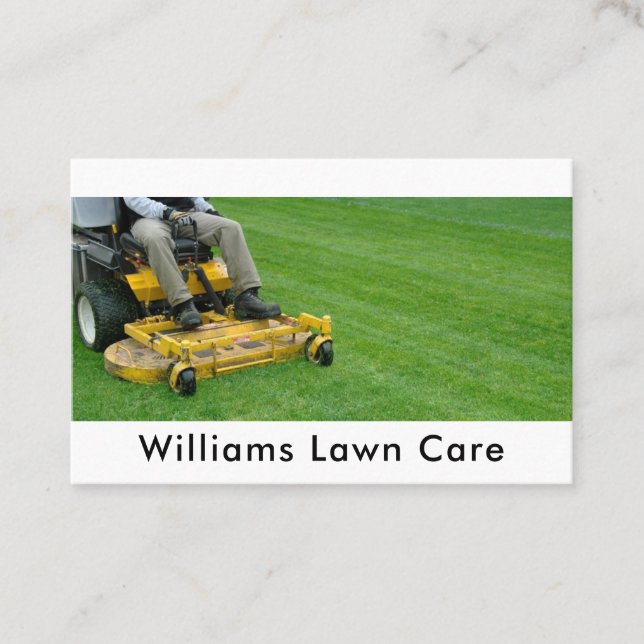 Personalise Lawn Care Mowing Garden 100 Business Card (Front)