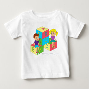 Personalise Learning our Letters Alphabet Block Baby T-Shirt