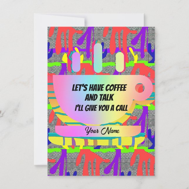 Personalise Let's Have Coffee And Talk Card (Front)