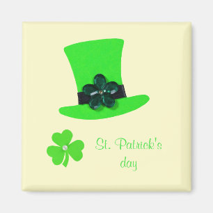Personalise Light Green hat for St. Patrick's day Magnet