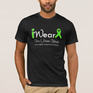 Personalise Lime Green Non-Hodgkin's Lymphoma T-Shirt