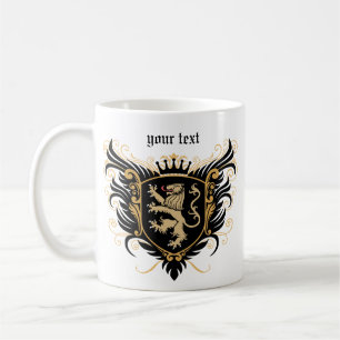 Personalise Lion Crest Coffee Mug
