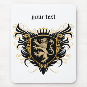 Personalise Lion Crest Mouse Mat