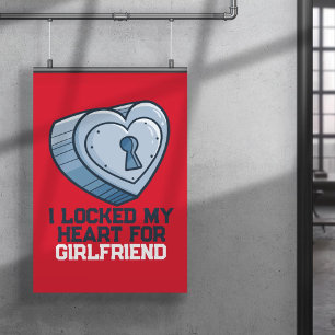 Personalise "! locked my Heart" Poster
