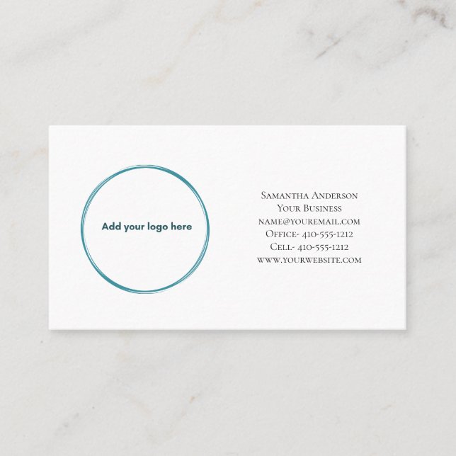 Personalise Logo Social Media Business Card (Front)