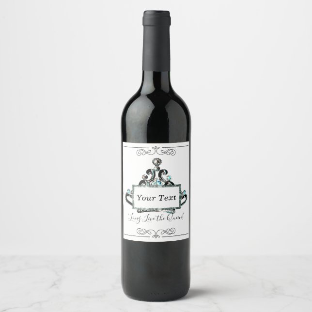 Personalise "Long Live the Queen " Wine Label (Front)