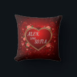 Personalise Love Romantic  Cushion<br><div class="desc">Create a cosy and romantic atmosphere with our personalised love-themed throw pillows. Perfect for adding a touch of elegance to your home or as a thoughtful gift for your loved one. These pillows feature beautiful designs that symbolise love and togetherness, customisable with your own names, dates, or special messages. Whether...</div>