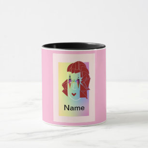 Personalise Lt Pink Glare Fun Mug