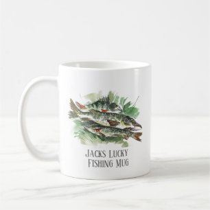 Personalise Lucky Fishing Mug   Pike and Perch