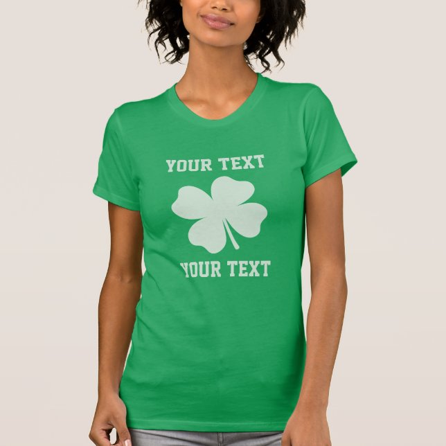 Personalise Lucky Shamrock T-Shirt (Front)