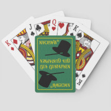 Personalise Magician Top Hat Playing Cards