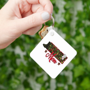 Personalise Marine Mum with Dog Tag Key Ring