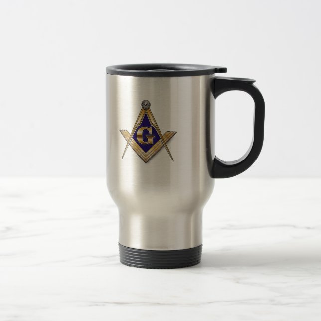 Personalise Masonic and Shriner Emblems Travel Mug (Right)