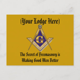 Personalise Masonic Lodge Postcard