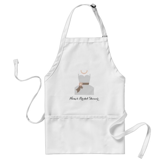 Personalise Me! Bridal Shower Apron-Autographable Standard Apron (Front)