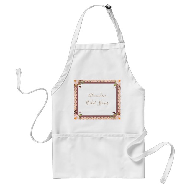 Personalise Me! Bridal Shower Apron-Autographable  Standard Apron (Front)