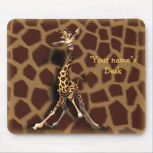 "Personalise me!" Giraffe Mouse Mat