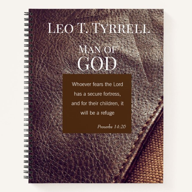 Personalise Mens Bible Verse Notebook (Front)
