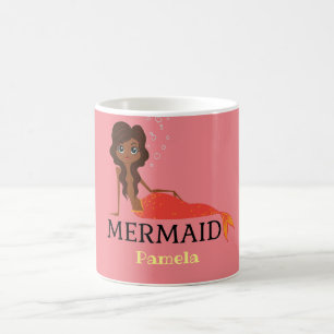 Personalise Mermaid Design Coffee Mug