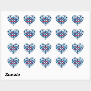 Personalise MERRY CHRISTMAS Blue KNIT Stickers
