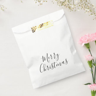 Personalise: Merry Christmas Calligraphy Favour Bags