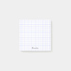 Personalise:  Minimalist Grid Paper Notes Monogram