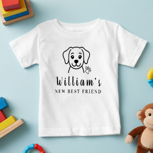 Personalise Minimalist Pet Best Friends BFF Baby T-Shirt