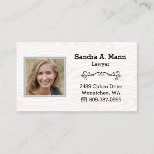 Personalise Minimalist Wood Standard 3.5"x2" Busin Business Card