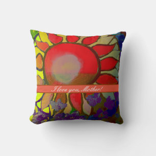 Personalise Modern Beautiful Mother’s Day Throw P Cushion