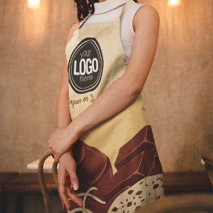 Personalise Modern Chocolate Business Apron