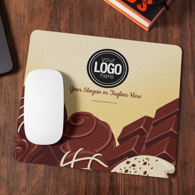 Personalise Modern Chocolate Business Mousepad (Creator Uploaded)