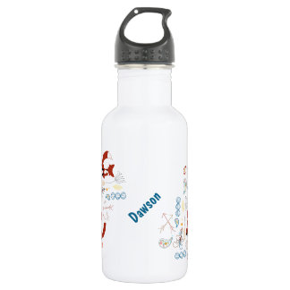 Personalise Modern Fox Woodland Pattern 532 Ml Water Bottle