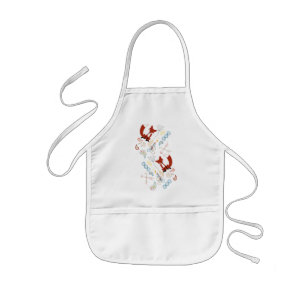 Personalise Modern Fox  Woodland Pattern Kids Apron