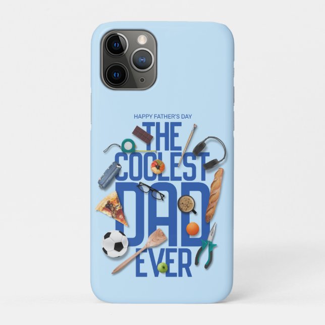 Personalise Modern The Coolest Dad Ever Case-Mate iPhone Case (Back)